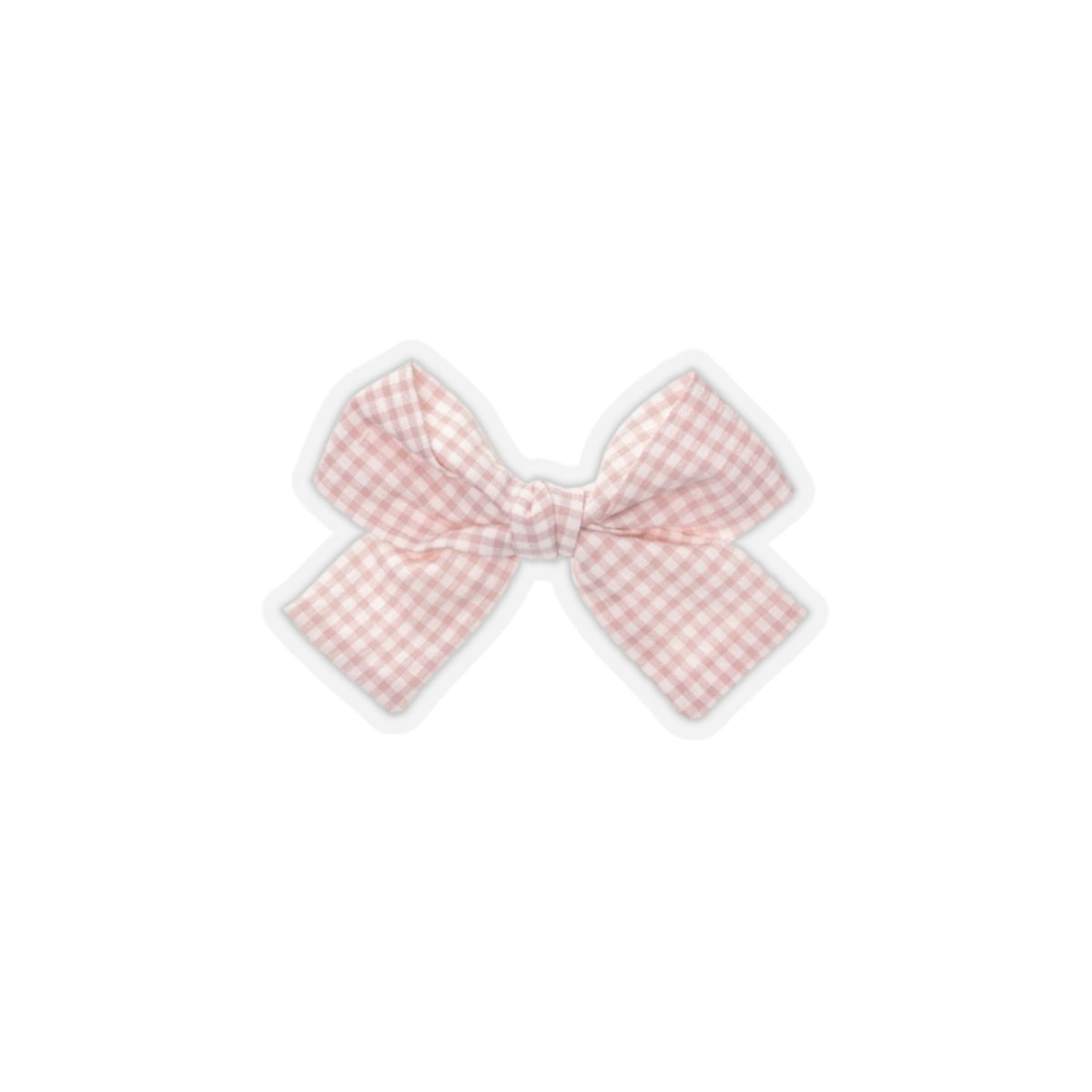 Gingham Bow Sticker