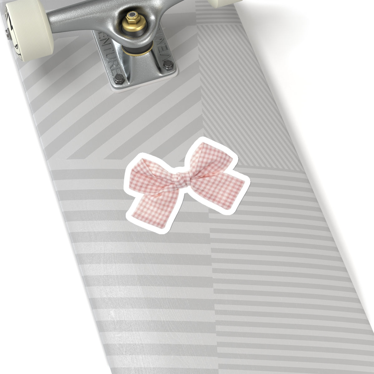 Gingham Bow Sticker