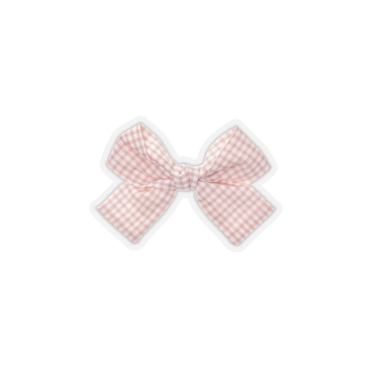 Gingham Bow Sticker