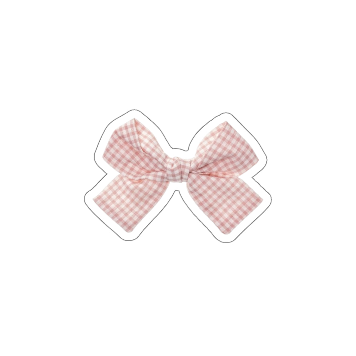 Gingham Bow Sticker